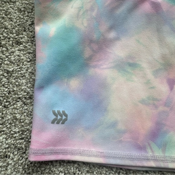 All in Motion Girls Pink Blue Purple Tie Dye Cropped Tank Top - Picture 7 of 11